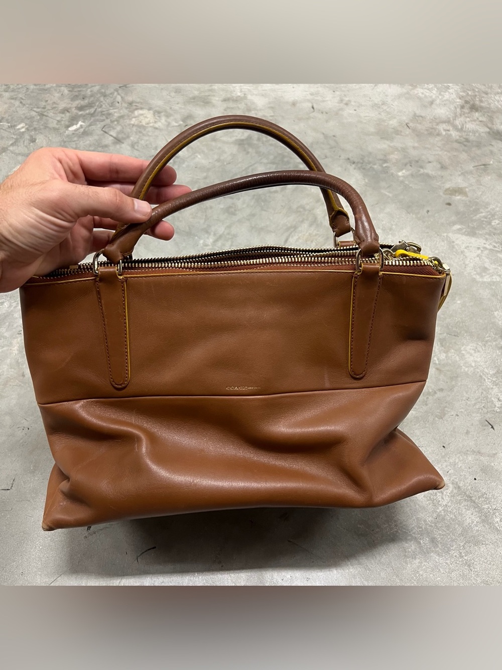 COACH The Borough Bag in Retro Glove Tanned Leather in Brown